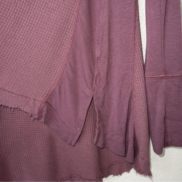 We The Free x Free People Twilight Mauve Malibu Thermal Long Sleeve Size Small - Picture 5 of 7